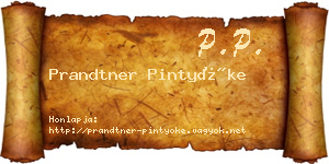 Prandtner Pintyőke névjegykártya